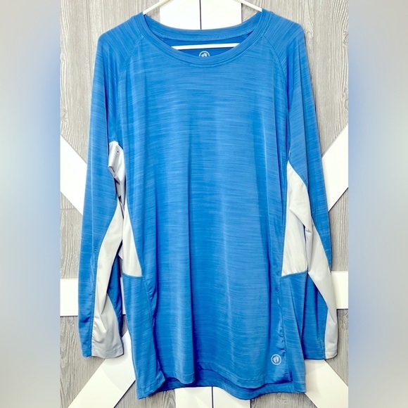 D18.18 Hang Ten Mens Long Sleeve Sun Tee (Light Blue, XL) - Picture 3 of 8